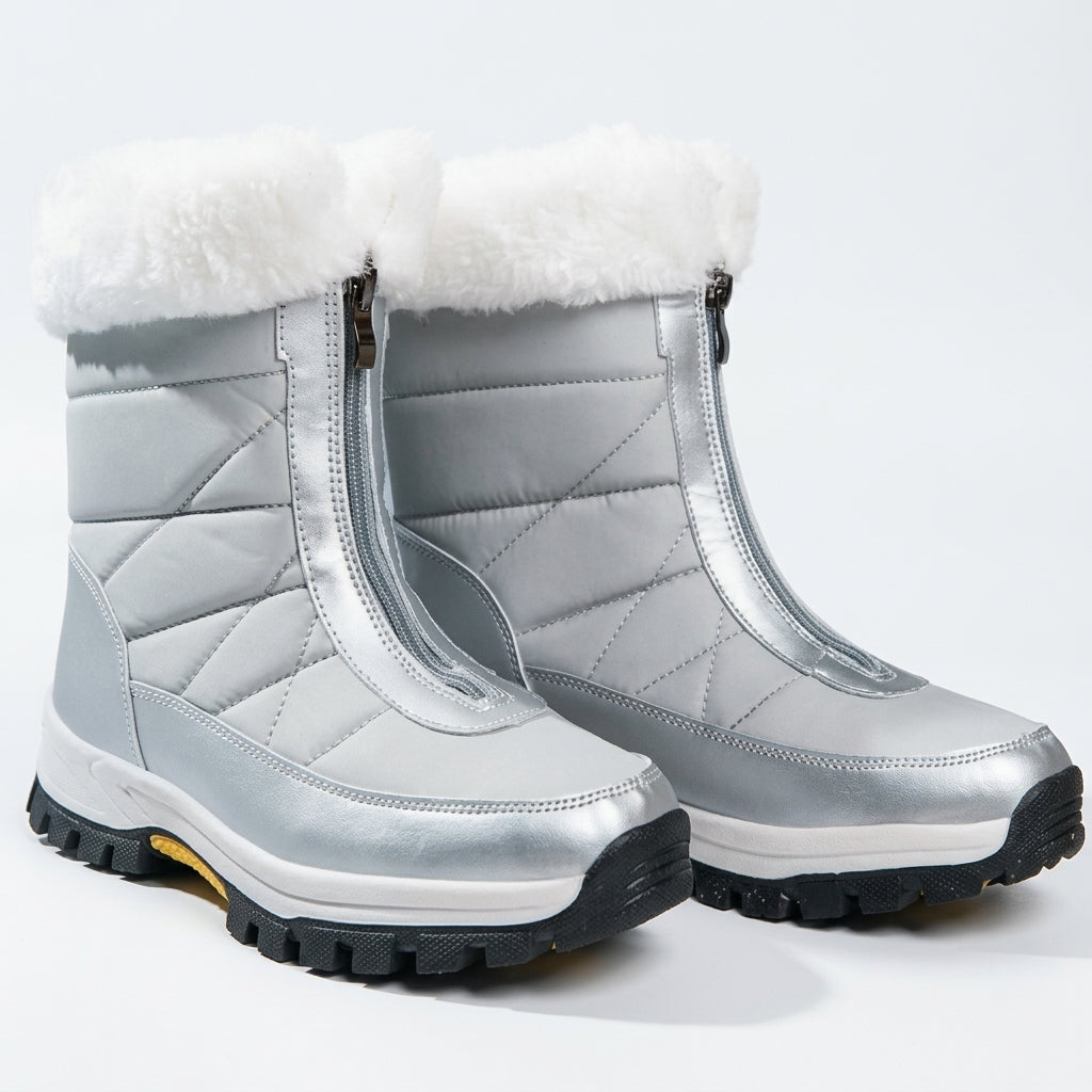 Botas de Tobillo con Puño de Piel Sintética para Mujer