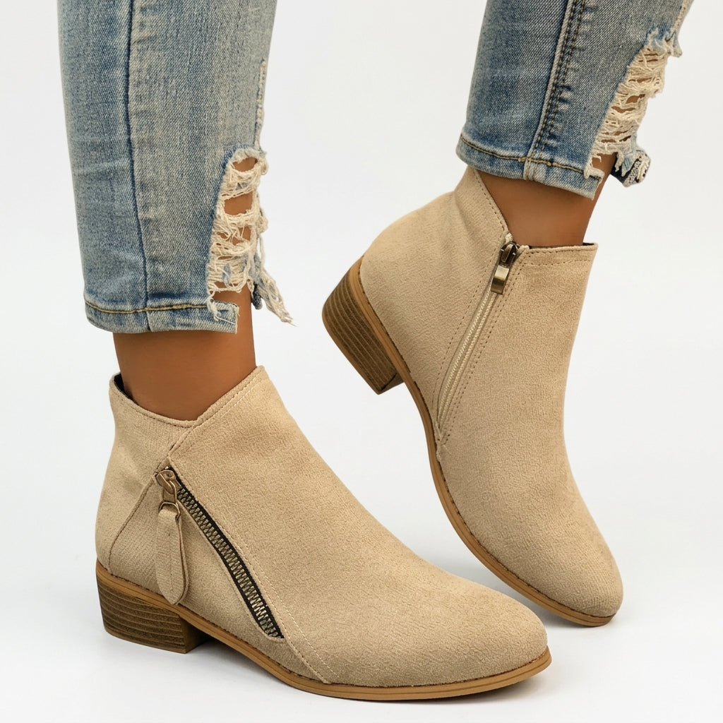 Botines de Tacón Bajo para Mujeres