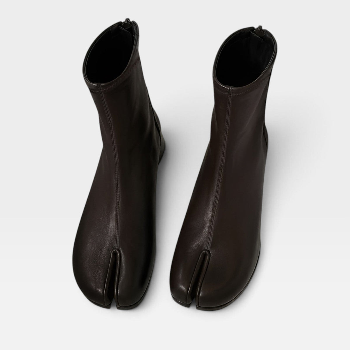 Botas de Cuero Genuino para Mujer con Punta Dividida