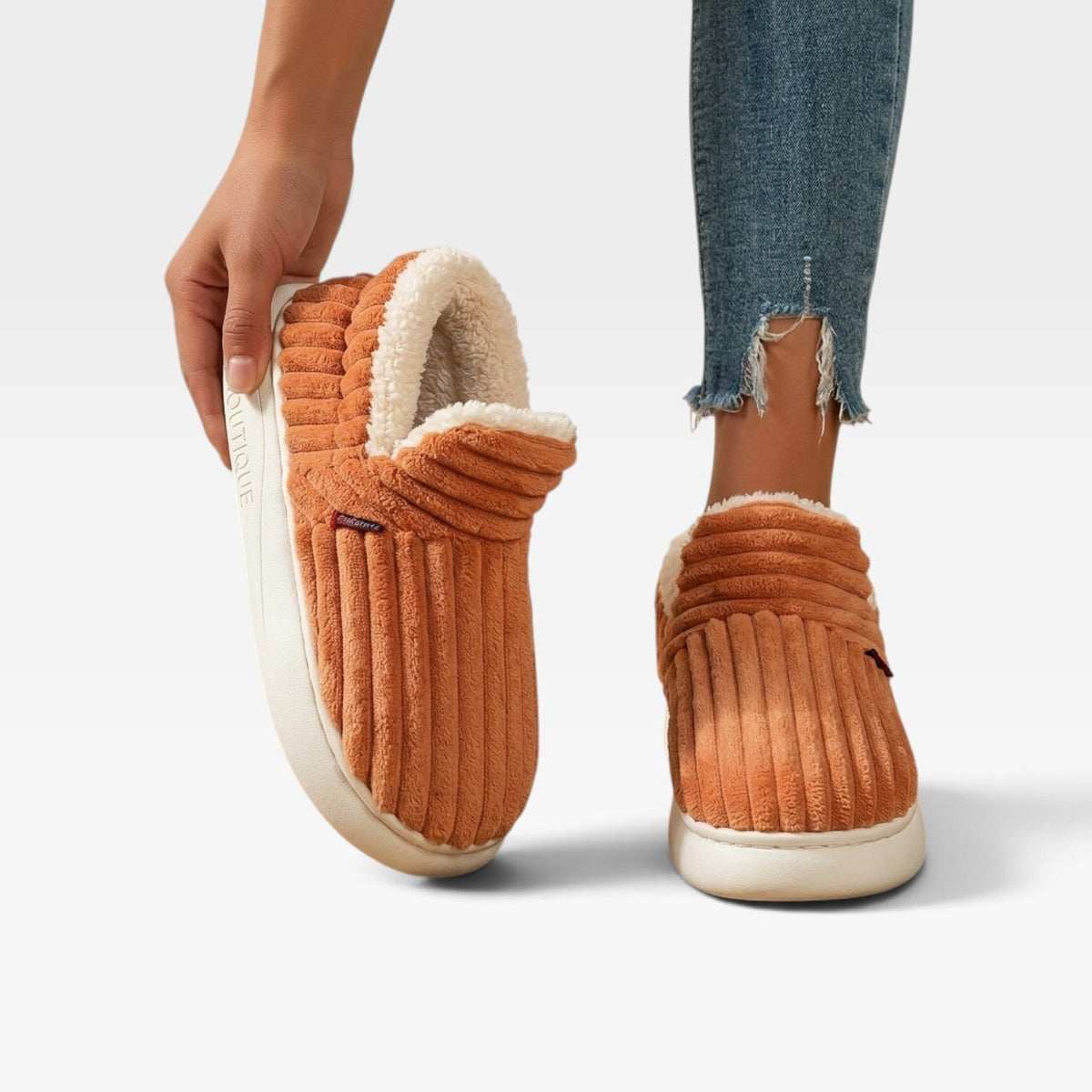 Botas de Pantuflas de Pana para Mujeres