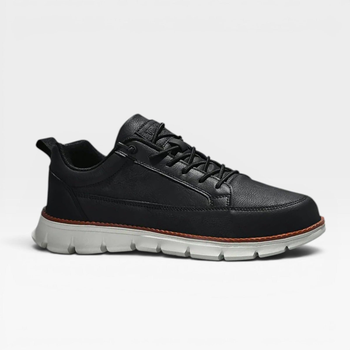Zapatillas de Cuero Casual para Hombre – Zapatillas Diarias con Cordones y Amortiguación