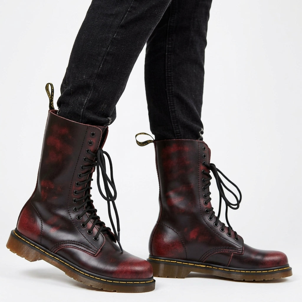 Botas de Combate de Cuero Versátiles para Hombre