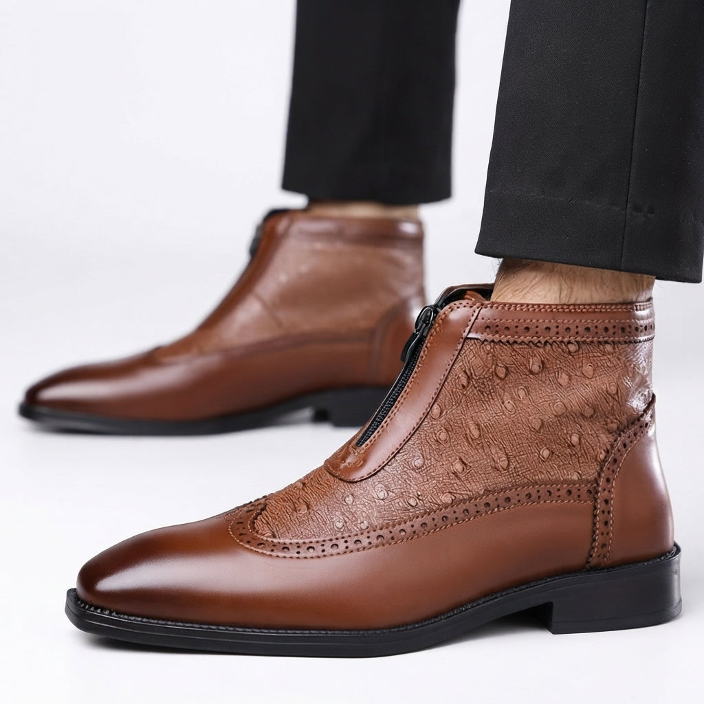 Botas de Cuero Brogue para Hombre