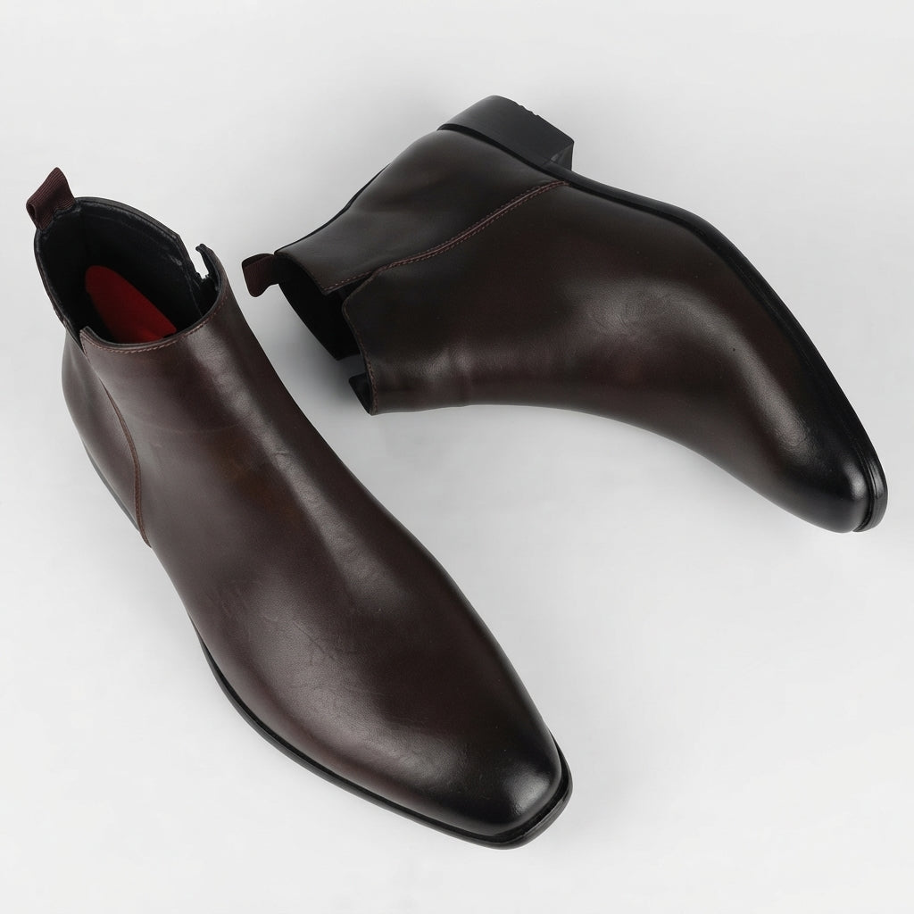 Botas de Cuero Pulido para Hombre