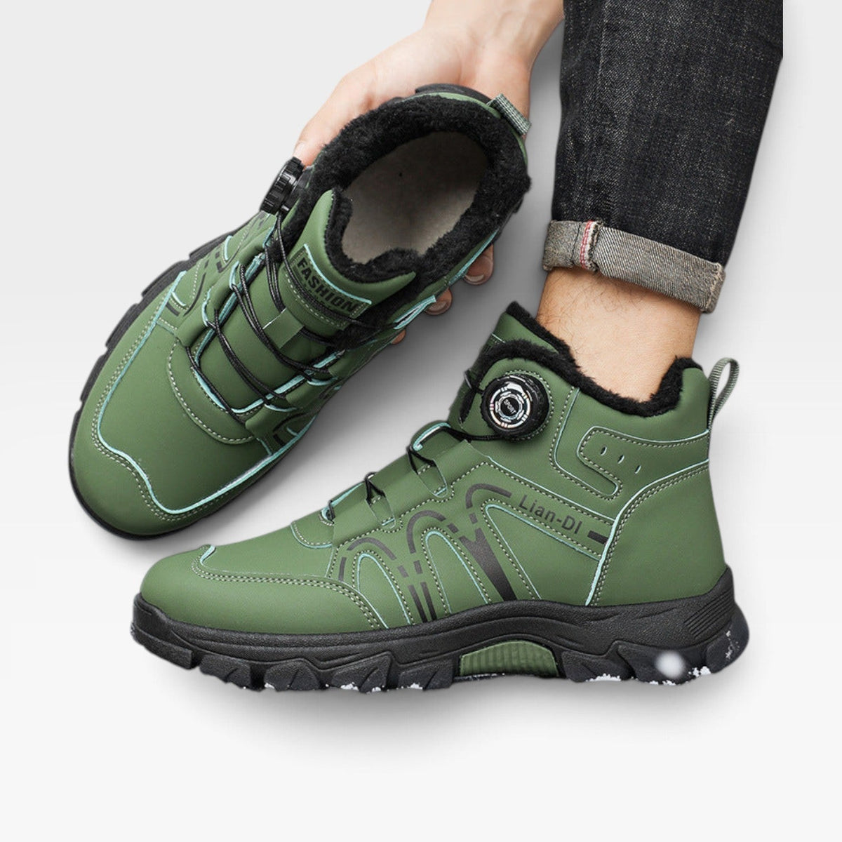 Botas de Invierno Aisladas de Cuero para Hombre