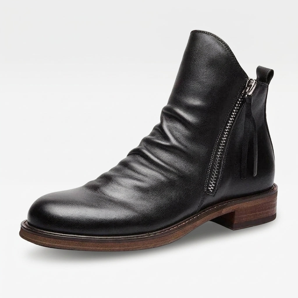 Botas de Cuero para Hombre con Caída en el Tobillo