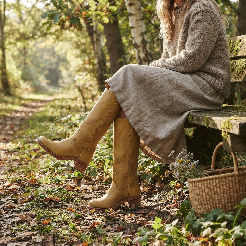 Botas de Cuero Elegantes para Mujer hasta la Rodilla