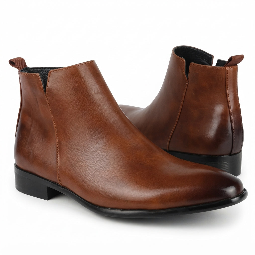 Botas de Cuero Pulido para Hombre