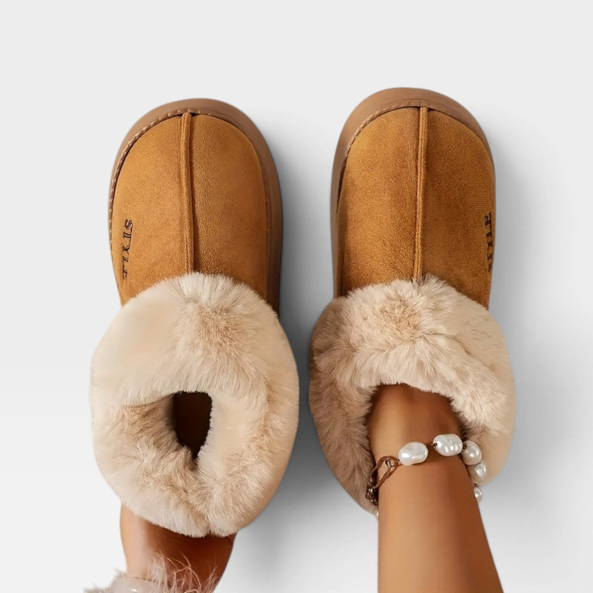 Botas de Mujer de Suede Cálidas con Forro de Piel