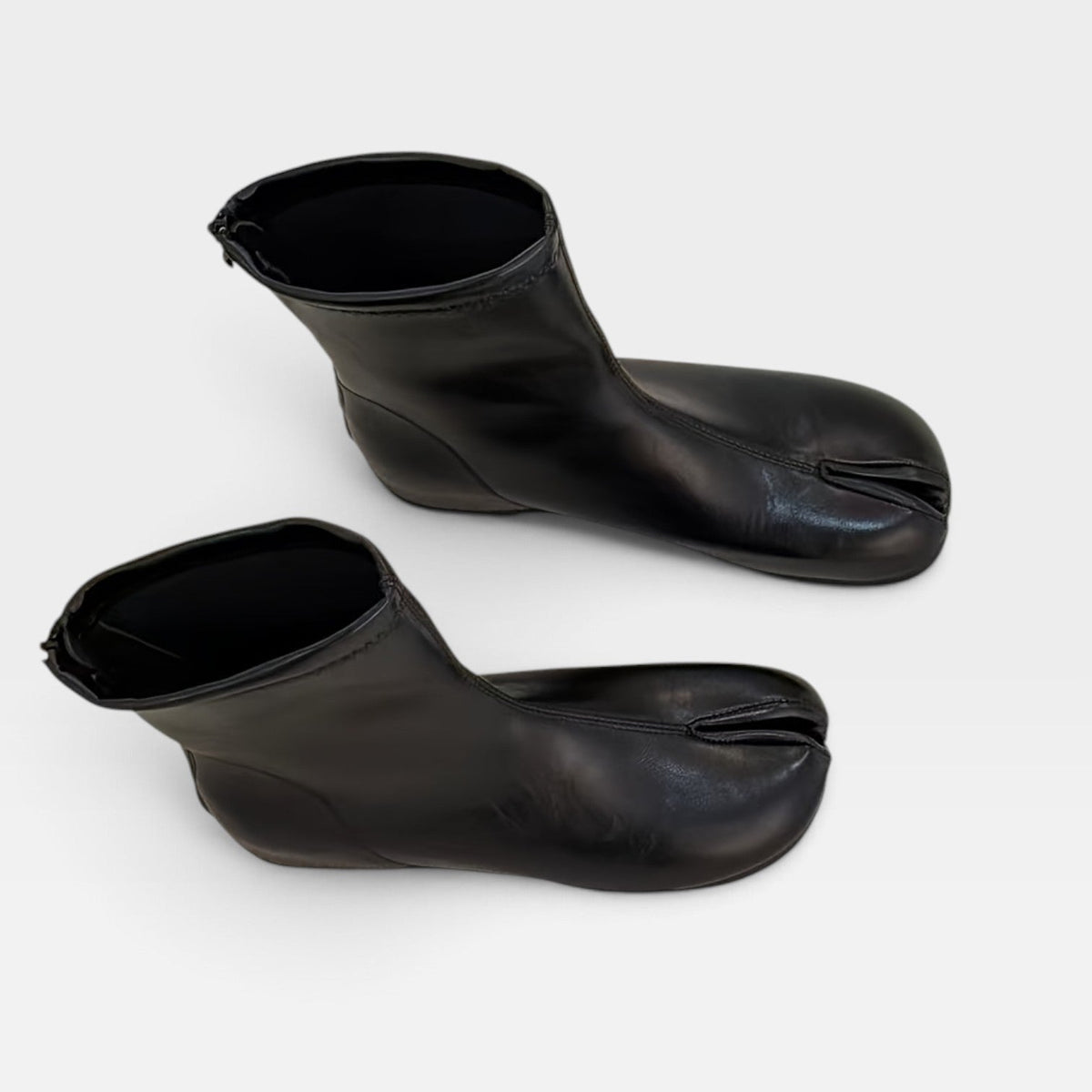 Botas de Cuero Genuino para Mujer con Punta Dividida