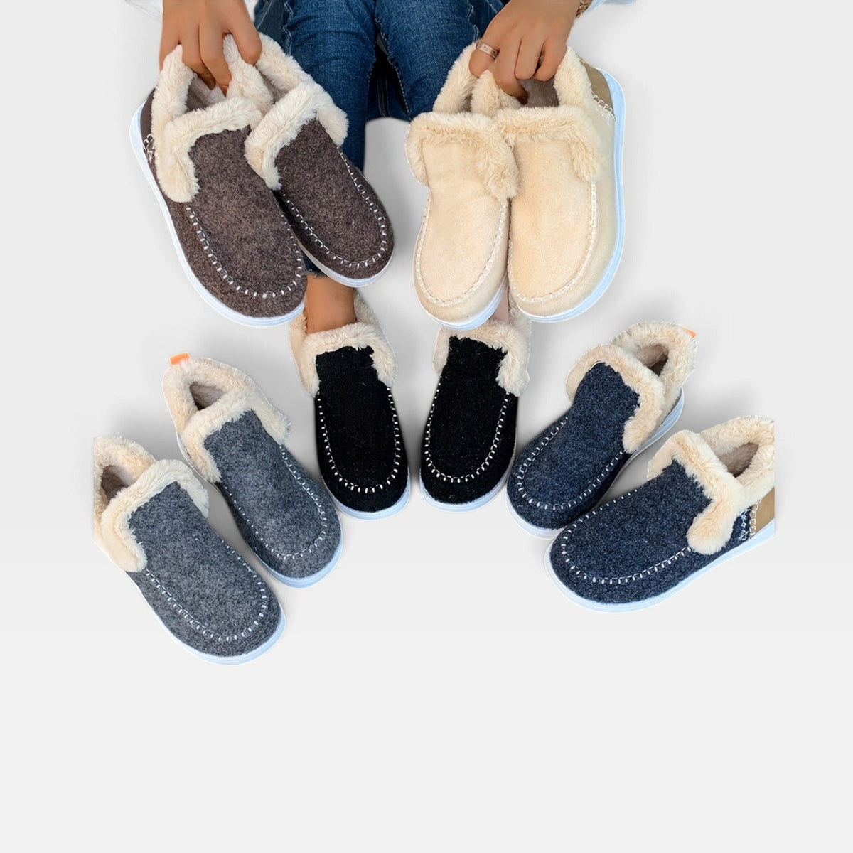 Botas de Tobillo Forradas de Forro Polar para Mujeres