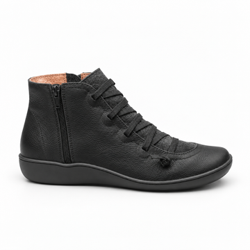 Botas de Cuero con Cordones para Mujeres, Cómodas