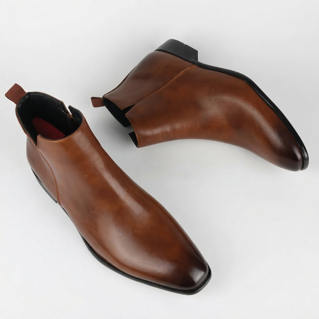 Botas de Cuero Pulido para Hombre