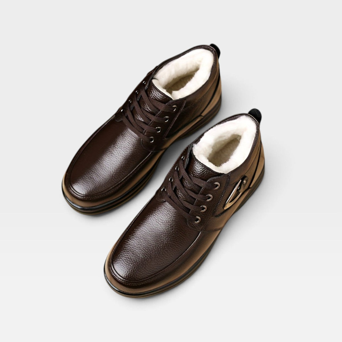 Botas de Cuero Genuino para Hombre con Cordones