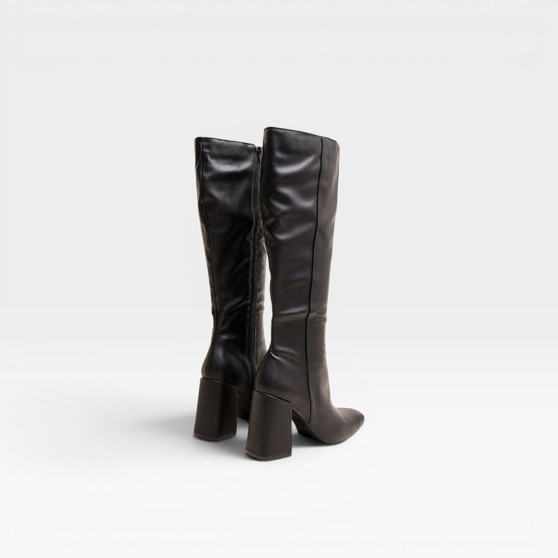 Botas de Tacón Cuadrado Altas para Mujer – Elegantes con Cierre para Uso Diario y Ocasiones Especiales