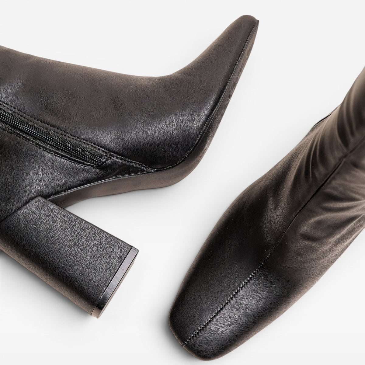 Botas de Tacón Cuadrado Altas para Mujer – Elegantes con Cierre para Uso Diario y Ocasiones Especiales
