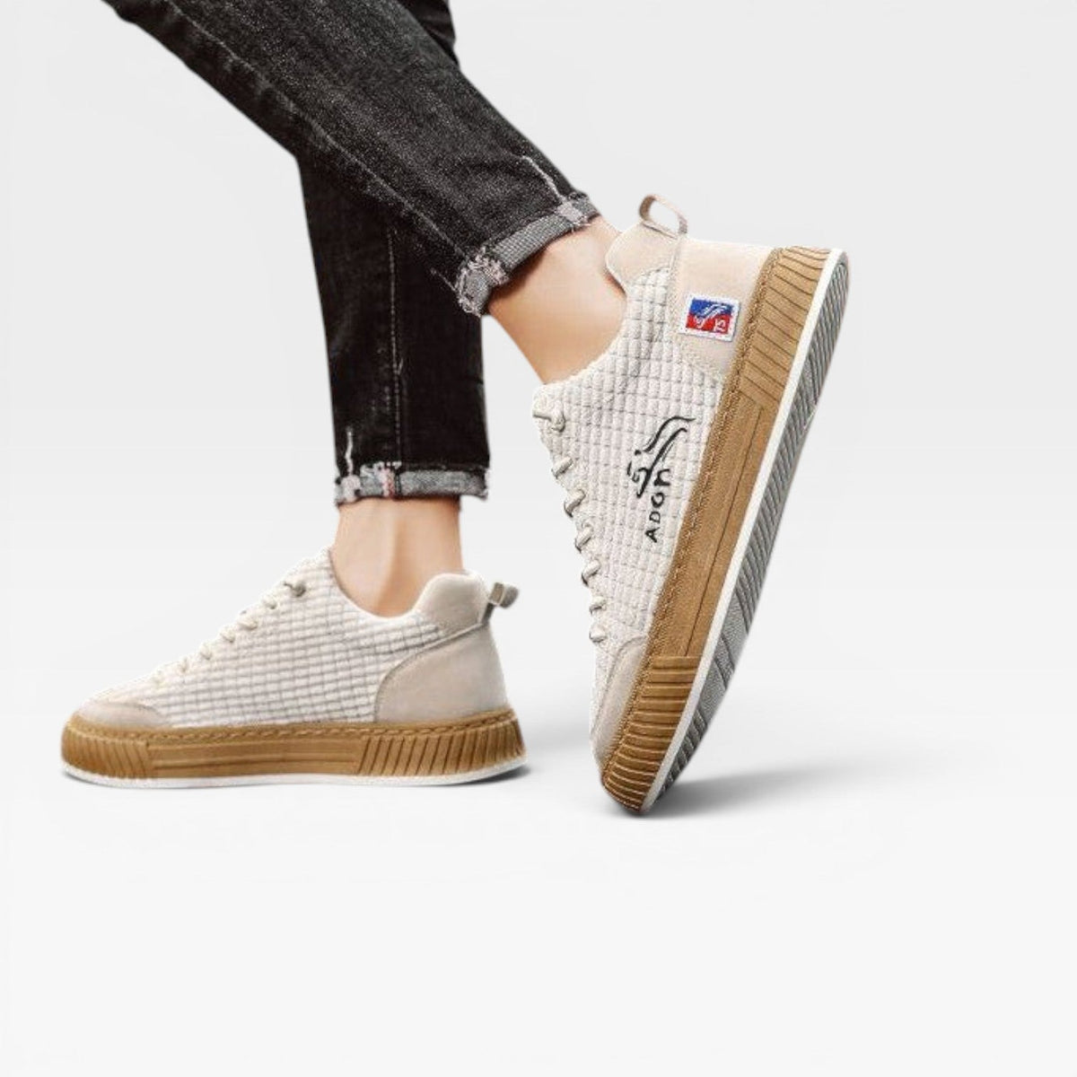 Zapatillas Casual Texturizadas para Hombre – Zapatillas de Skate de Bajo Top con Cordones para Uso Diario