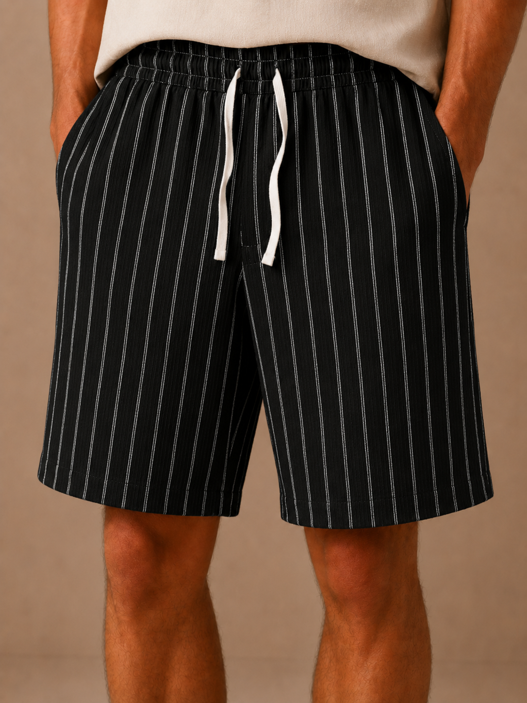 Pantalones Cortos de Lino para Hombre – Estilo con Cordón – Ajuste Relajado | Areleon