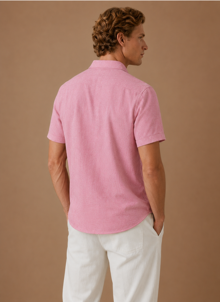 Camisa de Algodón Estilo Lino de Manga Corta para Hombre – Casual Elegante | Areleon