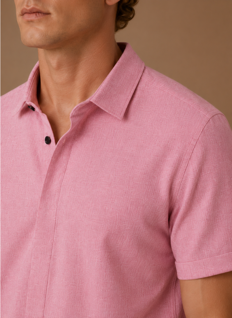Camisa de Algodón Estilo Lino de Manga Corta para Hombre – Casual Elegante | Areleon