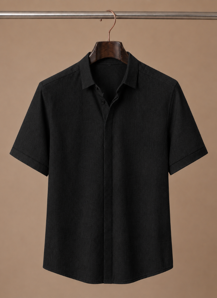 Camisa de Algodón Estilo Lino de Manga Corta para Hombre – Casual Elegante | Areleon