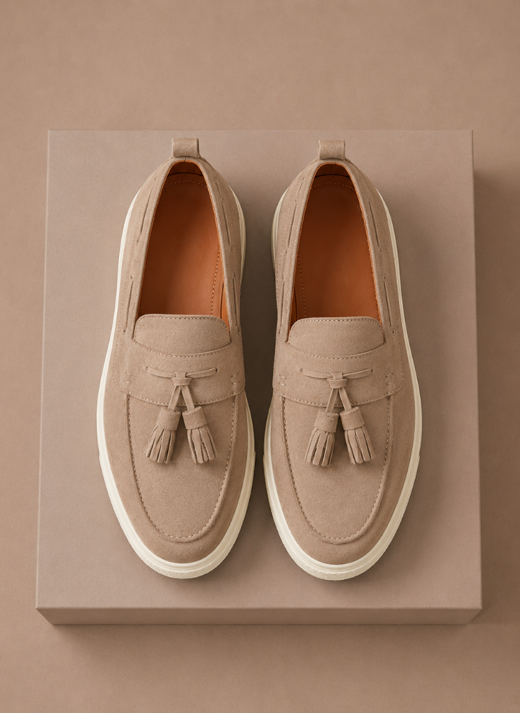 Zapatillas de Loafer con Borlas para Hombre – Suede Casual Slip-On | Areleon