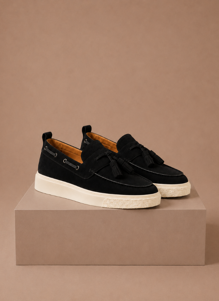 Zapatillas de Loafer con Borlas para Hombre – Suede Casual Slip-On | Areleon