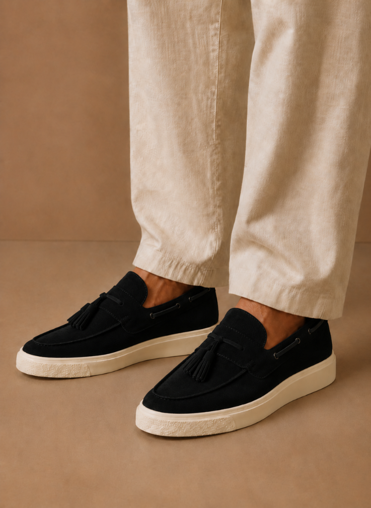 Zapatillas de Loafer con Borlas para Hombre – Suede Casual Slip-On | Areleon