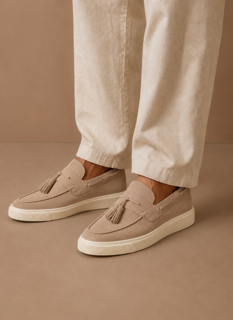 Zapatillas de Loafer con Borlas para Hombre – Suede Casual Slip-On | Areleon