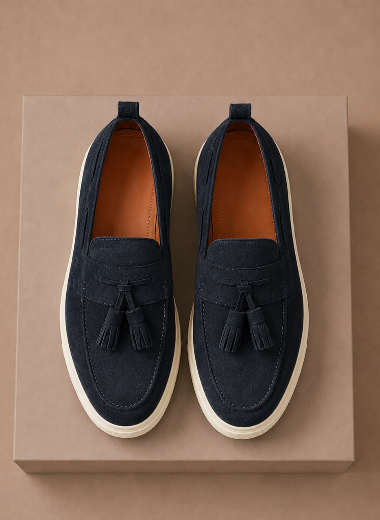 Zapatillas de Loafer con Borlas para Hombre – Suede Casual Slip-On | Areleon