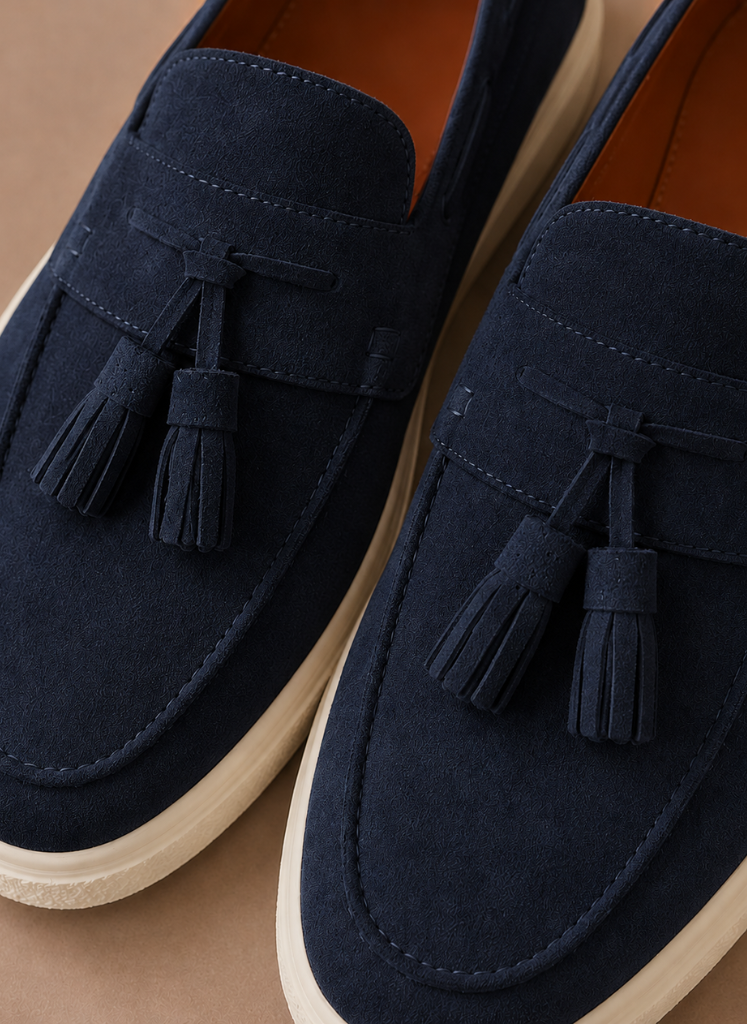 Zapatillas de Loafer con Borlas para Hombre – Suede Casual Slip-On | Areleon