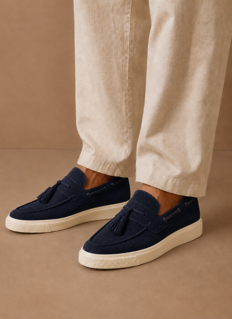 Zapatillas de Loafer con Borlas para Hombre – Suede Casual Slip-On | Areleon