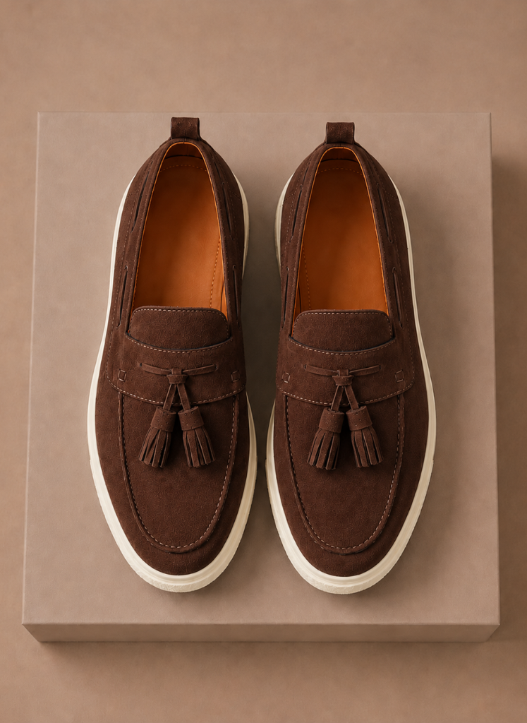 Zapatillas de Loafer con Borlas para Hombre – Suede Casual Slip-On | Areleon
