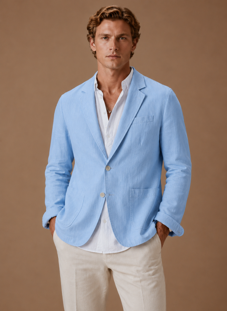 Blazer de Lino para Hombre – Casual Elegante Ligero | Areleon