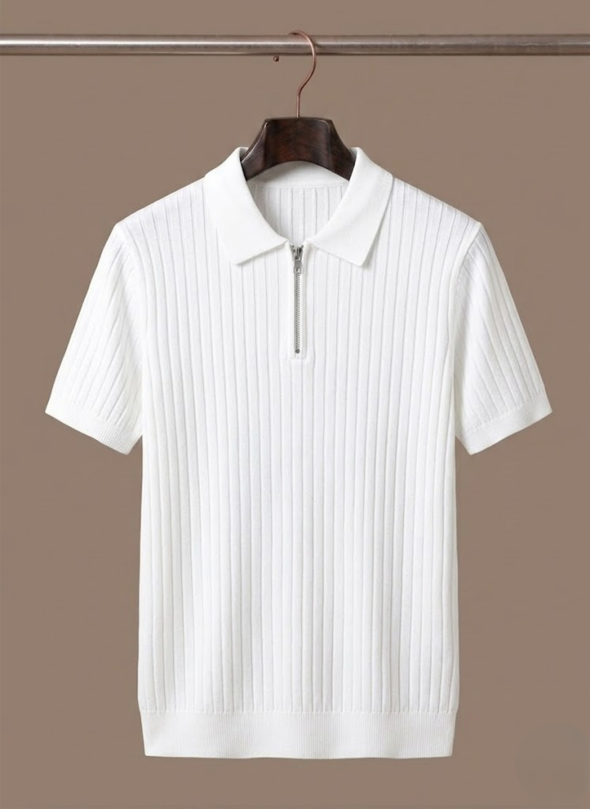 Camisa Polo de Punto a Rayas para Hombre – Manga Corta Transpirable | Areleon