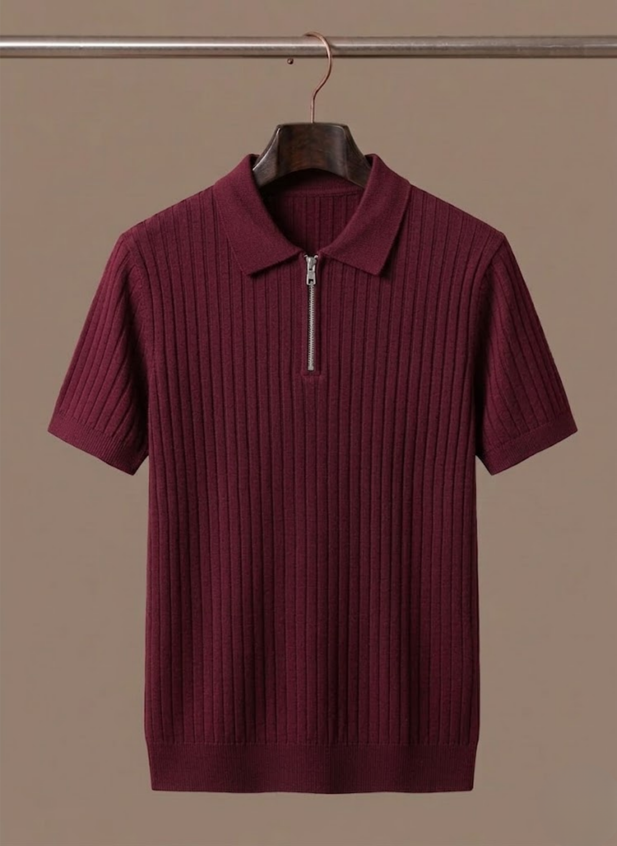 Camisa Polo de Punto a Rayas para Hombre – Manga Corta Transpirable | Areleon