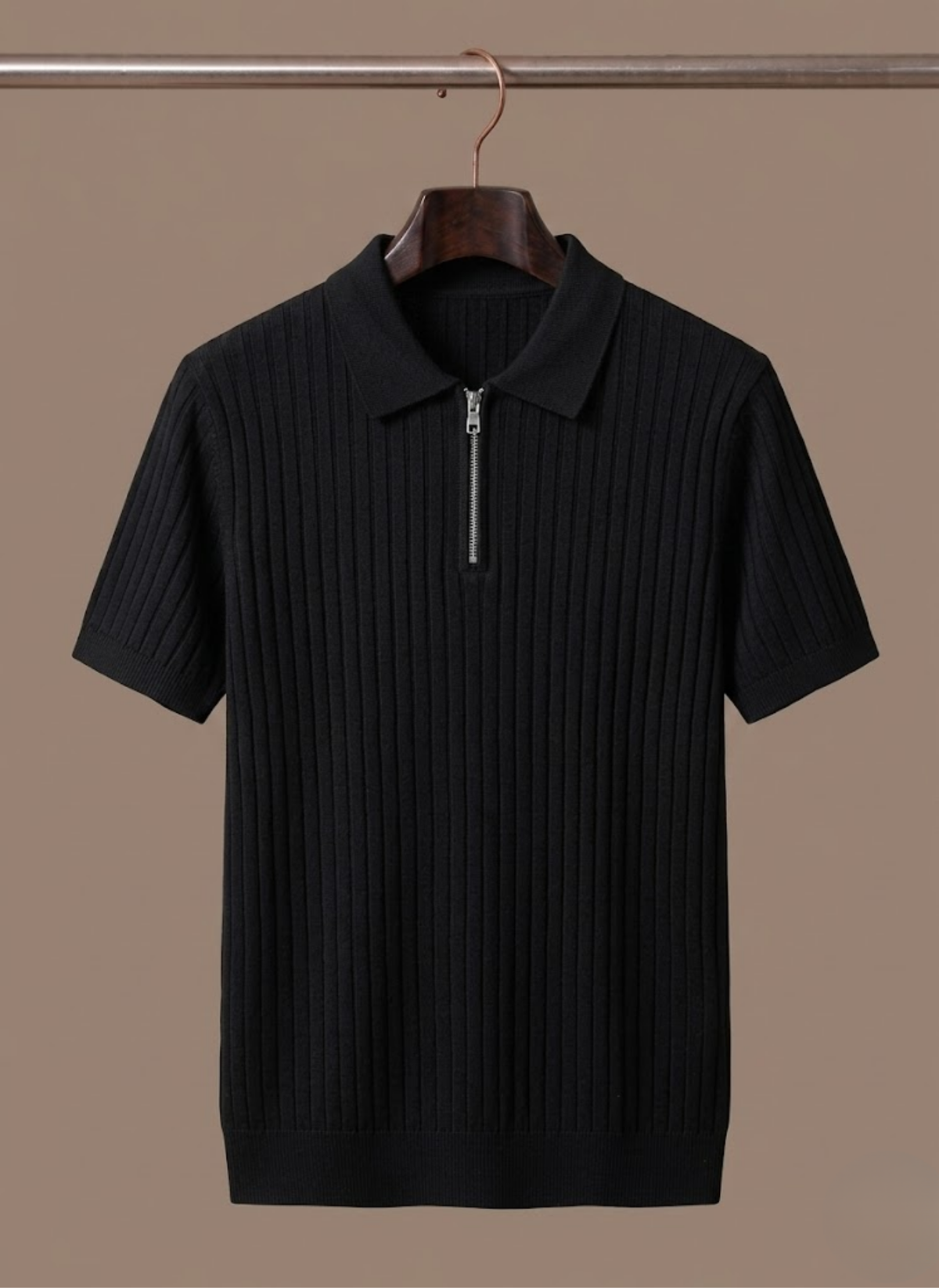 Camisa Polo de Punto a Rayas para Hombre – Manga Corta Transpirable | Areleon