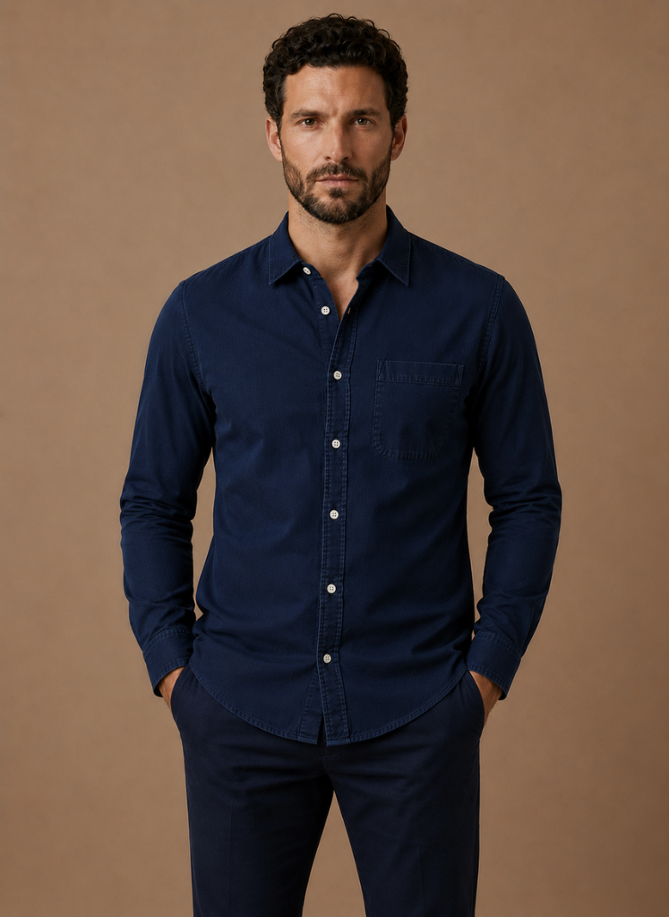 Camisa Clásica de Botones para Hombre – Ajuste Relajado Smart Casual | Areleon