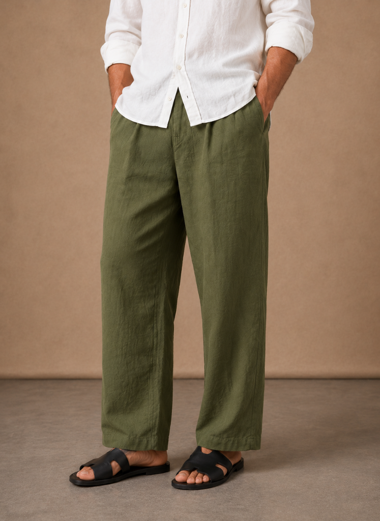 Pantalones de Lino para Hombre Estilo Verano – Corte Relaxed | Areleon
