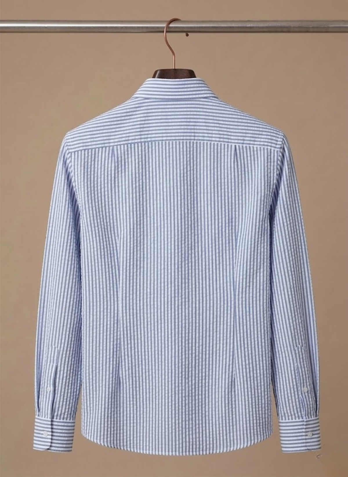 Camisa de Rayas de Seersucker para Hombre – Lino Transpirable de Verano | Areleon
