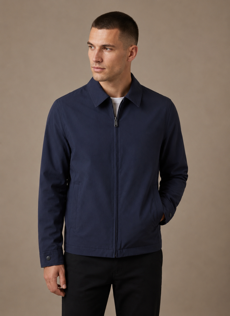 Chaqueta de Cuello Polo para Hombre – Abrigo Casual Ligero | Areleon