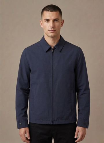 Chaqueta de Cuello Polo para Hombre – Abrigo Casual Ligero | Areleon