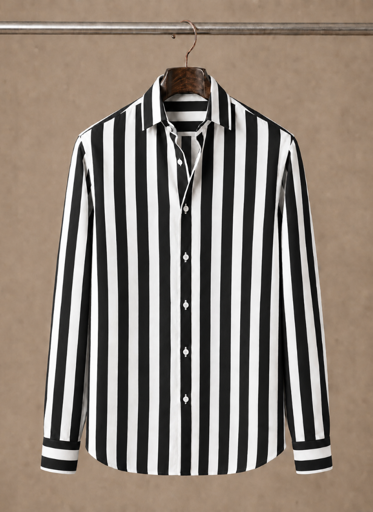 Camisa de Hombre a Rayas con Botones – Verano Smart Casual | Areleon