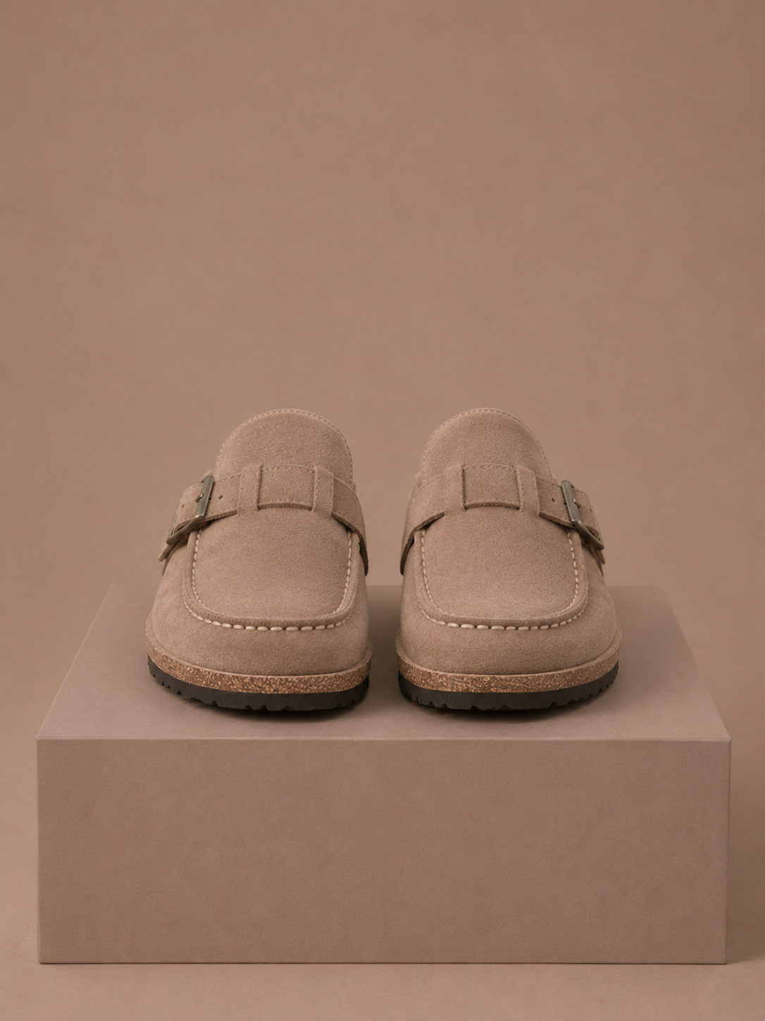 Zuecos de Ante para Mujer – Detalle de Hebilla Slip-On | Areleon