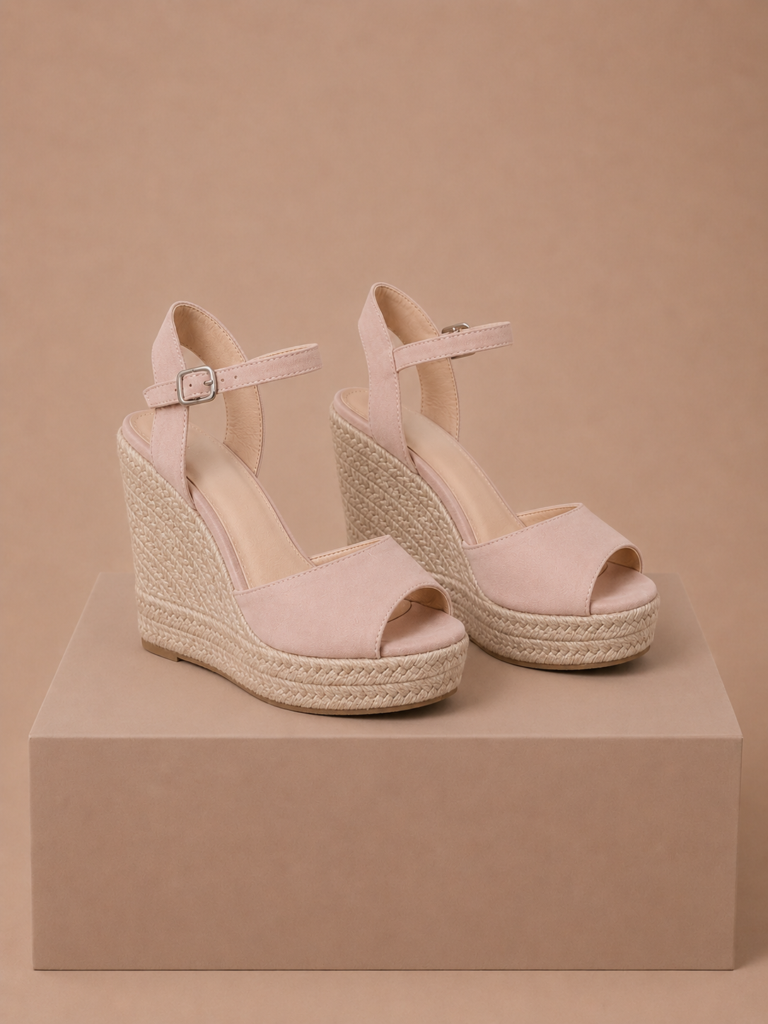 Sandalias de cuña de esparto para mujer – Elegante ante de verano | Areleon