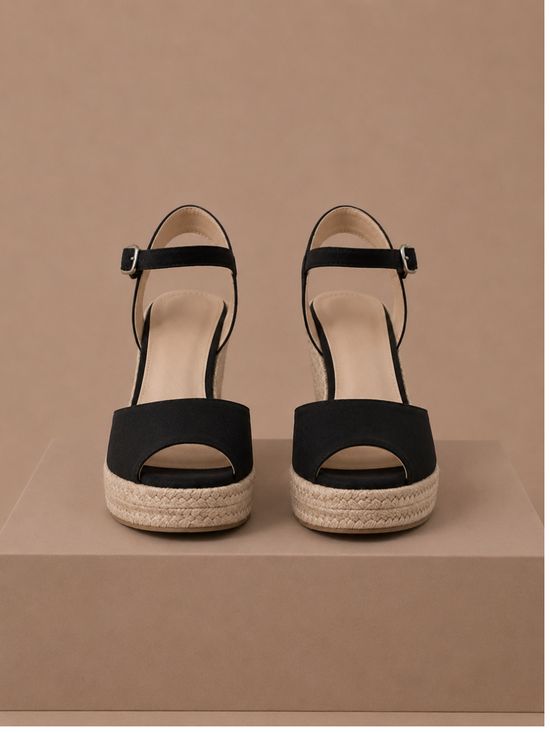 Sandalias de cuña de esparto para mujer – Elegante ante de verano | Areleon