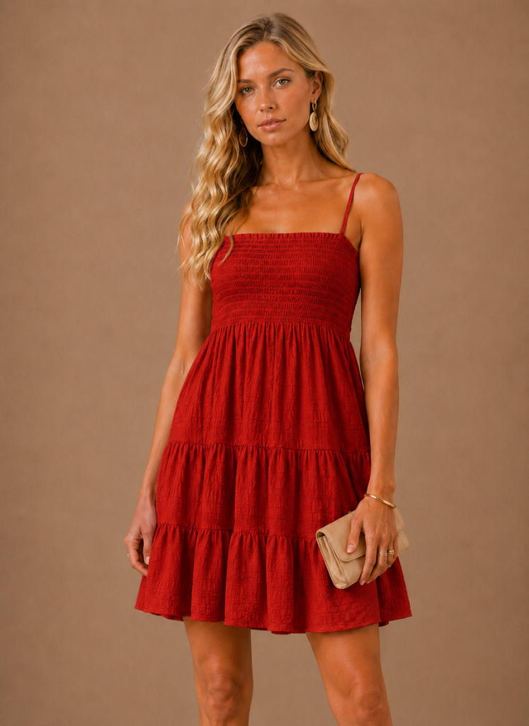 Vestido Mini Con Volantes para Mujer – Casual de Verano en Capas | Areleon