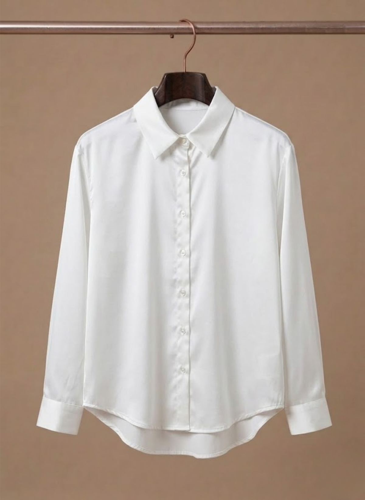Blusa de Satén para Mujeres – Camisa Elegante de Botones de Manga Larga | Areleon