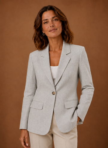Blazer Entallado para Mujer - Chaqueta de Manga Larga con Un Solo Botón | Areleon