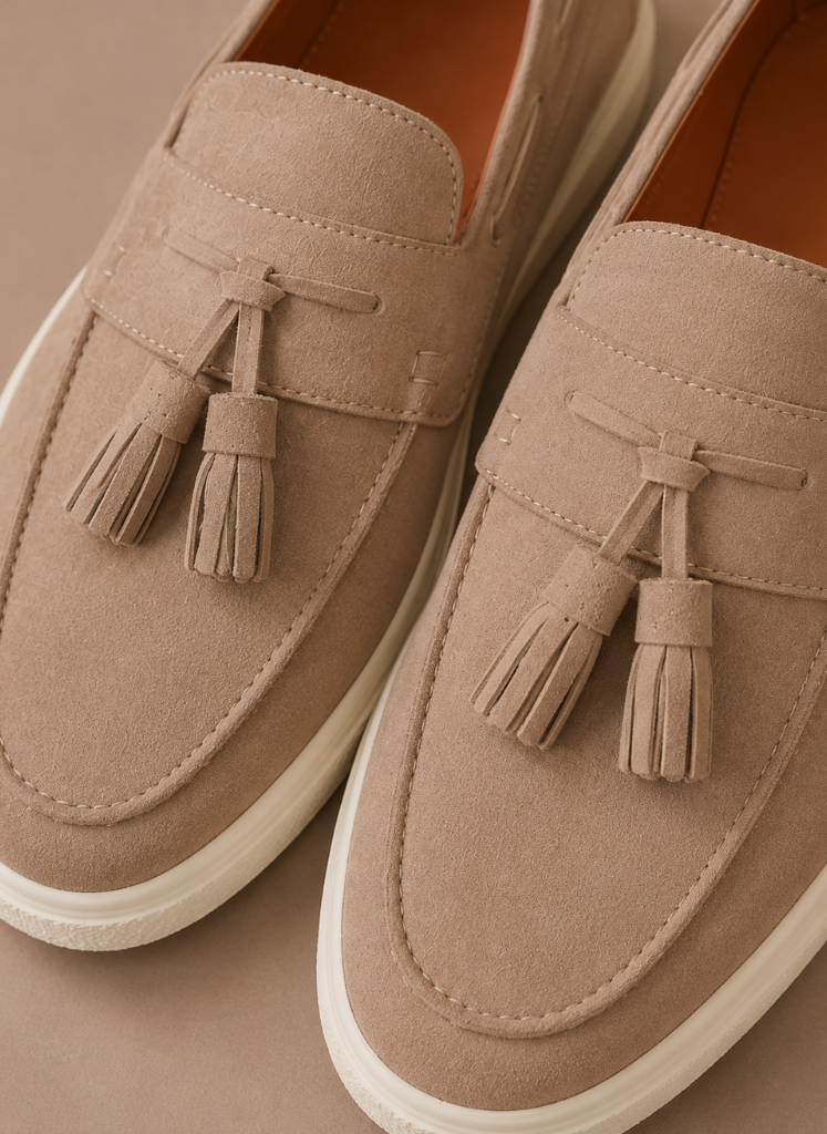 Zapatillas de Loafer con Borlas para Hombre – Suede Casual Slip-On | Areleon
